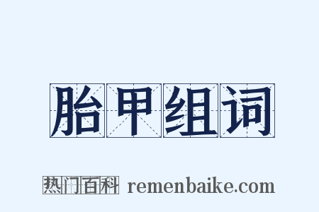 胎甲组词是什么意思的图片